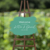 Personalised Wedding Sign Acrylic Paint Splash Multiple Colours